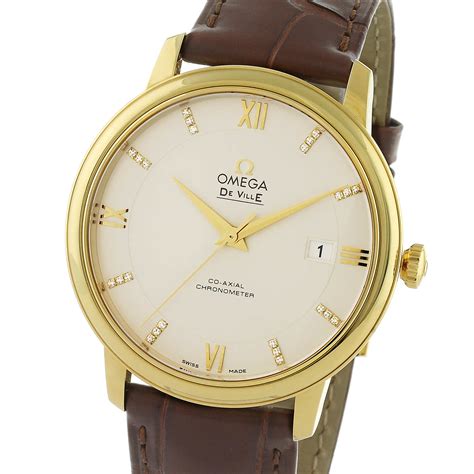 omega deville 18ct gold mens watch|omega ville axial chronometer.